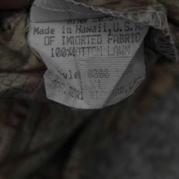 Tori Richard Shirt Adult 2XL XXL Beige Cotton Lawn Short Sleeve Button Up - Picture 8 of 11